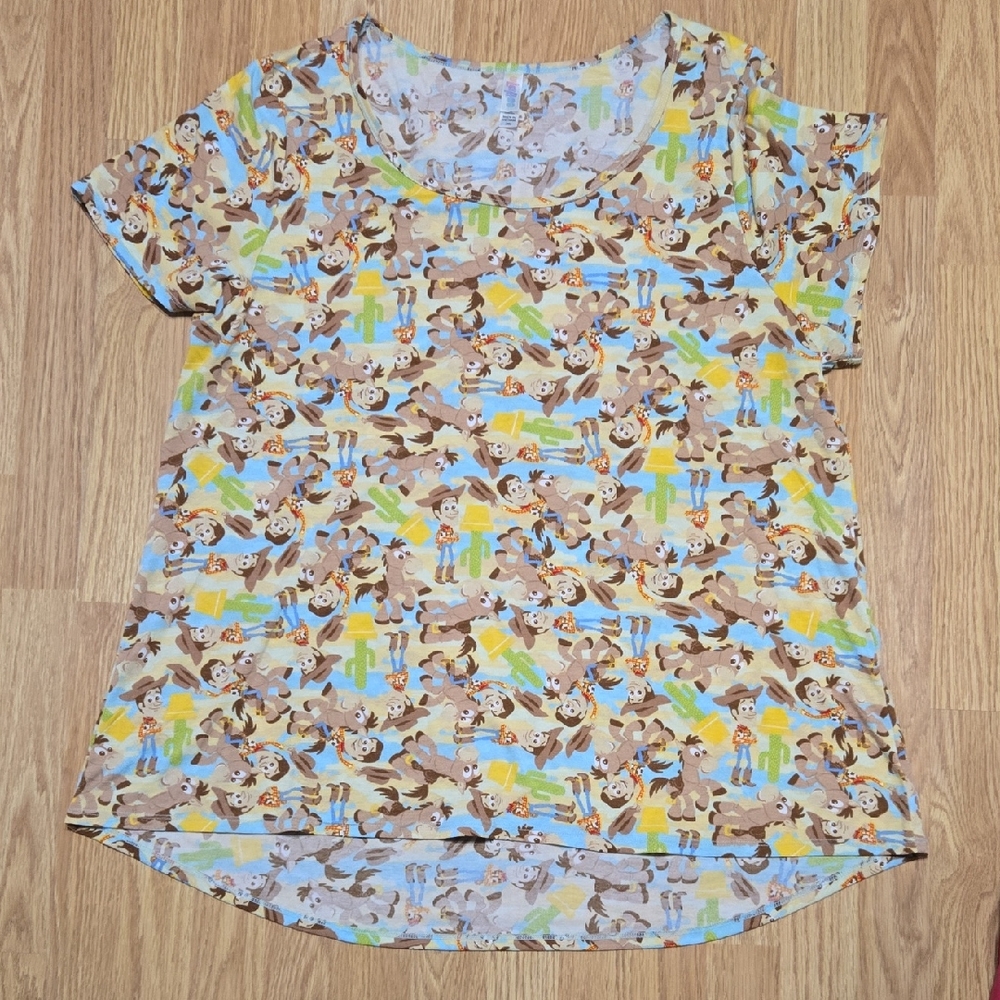 LuLaRoe Multicolor Toy Story Print Short Sleeve Top